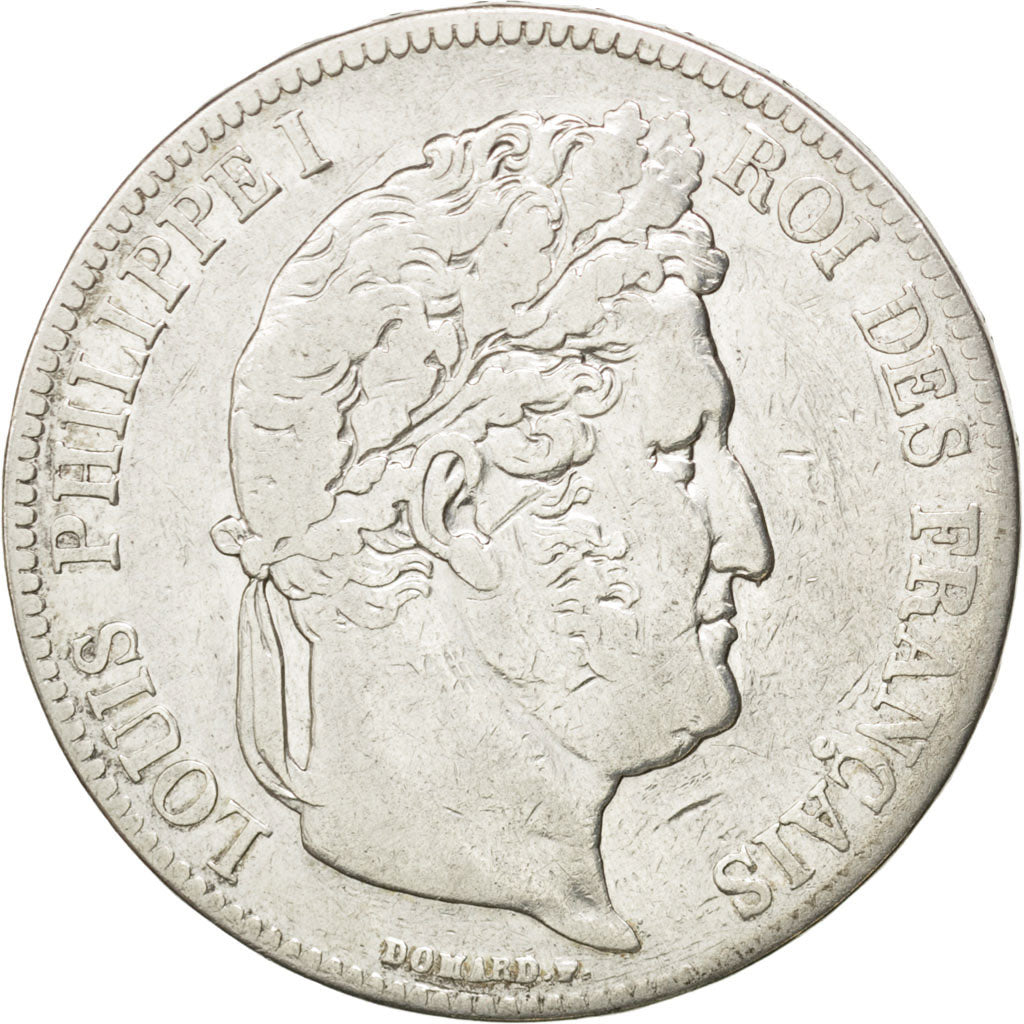 Moneta, Francja, Louis-Philippe, 5 Francs, 1839, Rouen, VF(30-35), Srebro