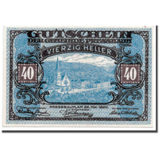 Banknote, Austria, Pressbaum, 40 Heller, paysage, 1920, 1921-05-25, UNC(63)