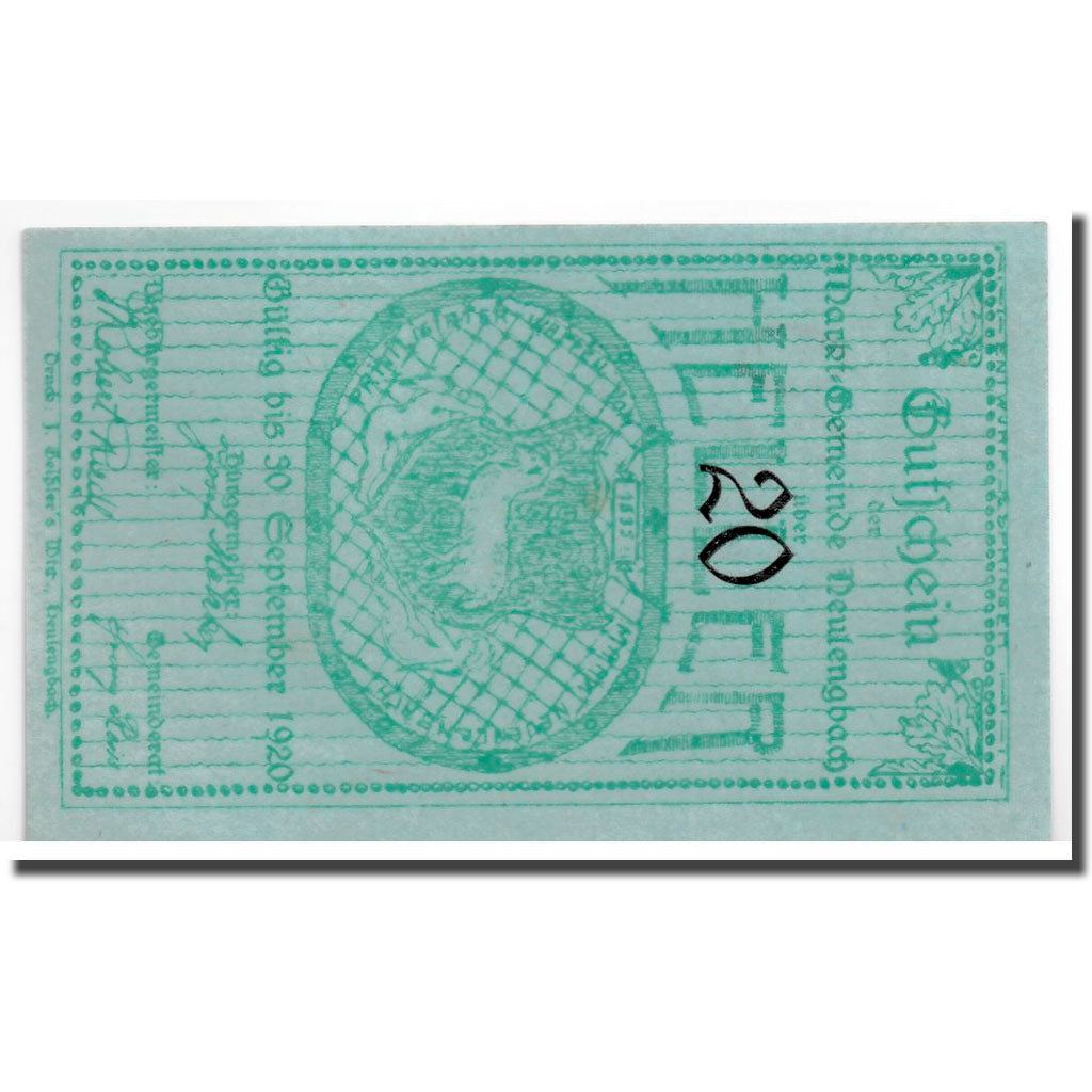 Geldschein, Österreich, Neulengbach, 20 Heller, Ecusson, UNZ-, Mehl:659a