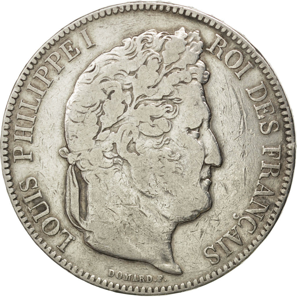 Münze, Frankreich, Louis-Philippe, 5 Francs, 1843, Rouen, S, Silber, KM:749.2