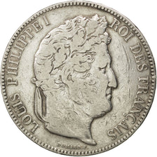 Münze, Frankreich, Louis-Philippe, 5 Francs, 1843, Rouen, S, Silber, KM:749.2