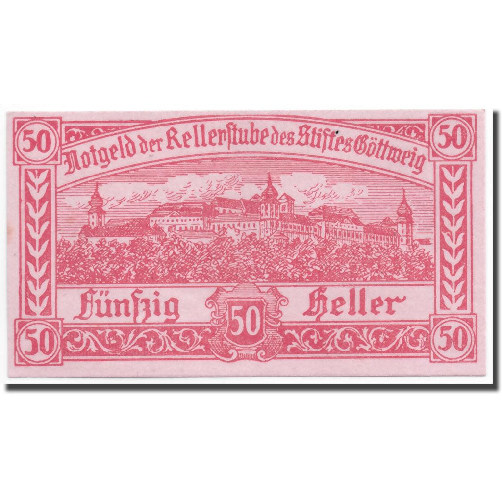 Geldschein, Österreich, Göttweig, 50 Heller, rempart, 1920, 1920-12-01, UNZ-