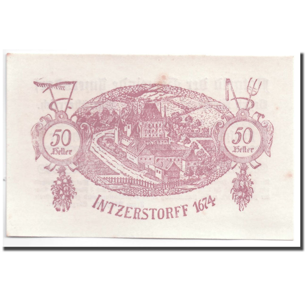 Geldschein, Österreich, Inzersdorf, 50 Heller, paysage, 1920, 1920-05-25, UNZ-