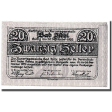 Banknote, Austria, Bad Ischl, 20 Heller, château, 1920, 1920-04-05, UNC(63)