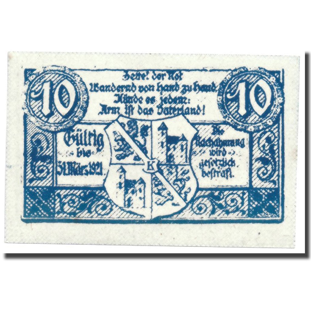 Geldschein, Österreich, Kirchdorf, 10 Heller, Ecusson, UNZ-, Mehl:4451 Ib