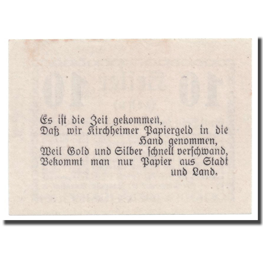 Geldschein, Österreich, Kirchheim, 10 Heller, graphique, UNZ-, Mehl:447 IIb