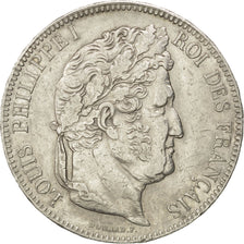 FRANCE, Louis-Philippe, 5 Francs, 1842, Strasbourg, KM #749.3, EF(40-45),...