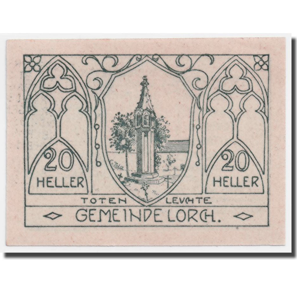 Geldschein, Österreich, Lorch, 20 Heller, Monument, 1920, 1920-05-15, UNZ-