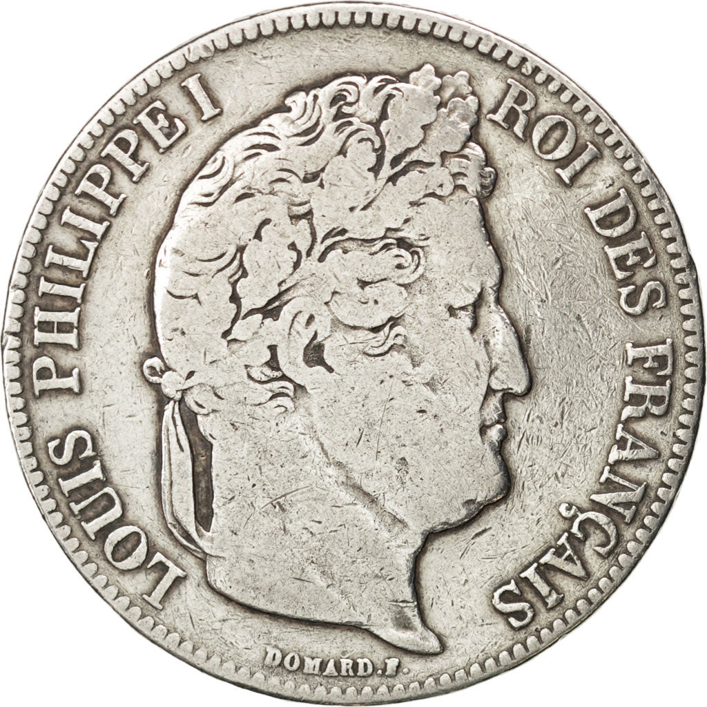 Louis-Philippe I, 5 Francs tête laurée, 1834 D, Lyon, Gadoury 678
