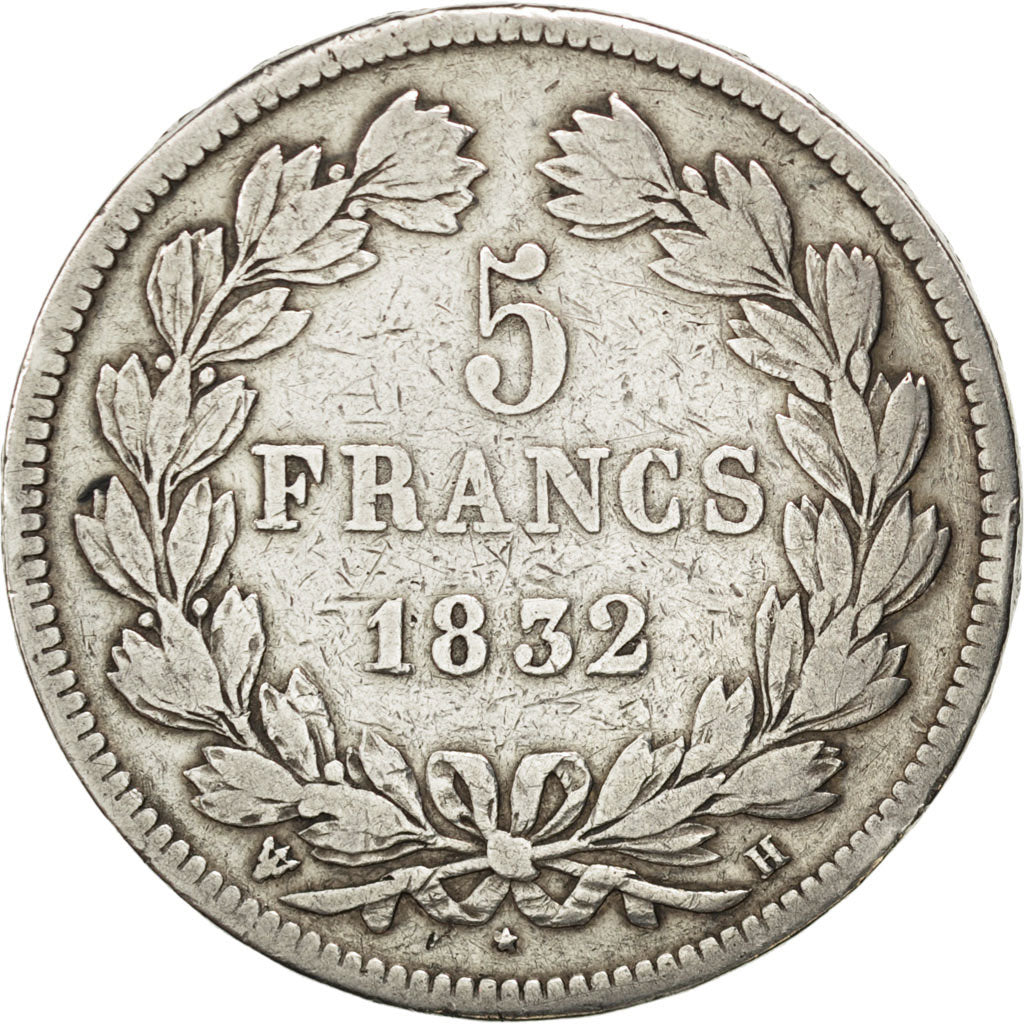 Monnaie, France, Louis-Philippe, 5 Francs, 1832, La Rochelle, TB, Argent