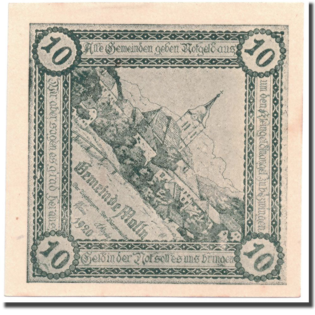 Banknote, Austria, Mölln, 10 Heller, village, 1920, UNC(63), Mehl:625