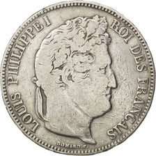 Francia, Louis-Philippe, 5 Francs, 1834, Limoges, B+, Argento, KM:749.6, Gado...