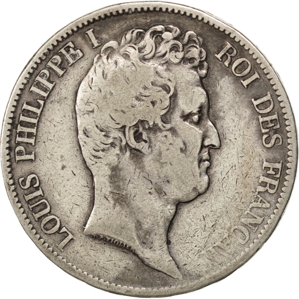 Moneta, Francia, Louis-Philippe, 5 Francs, 1831, Bordeaux, MB+, Argento