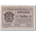 Banknote, Austria, Mauthausen, 10 Heller, personnage, UNC(63), Mehl:601 IIa