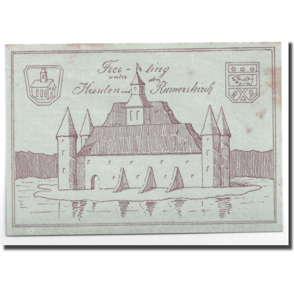Banconote, Austria, Oftering, 50 Heller, château, 1920, 1920-04-18, SPL