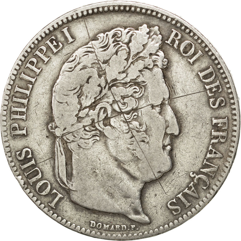 Louis-Philippe I, 5 Francs tête laurée, 1838 K, Bordeaux, Gadoury 678