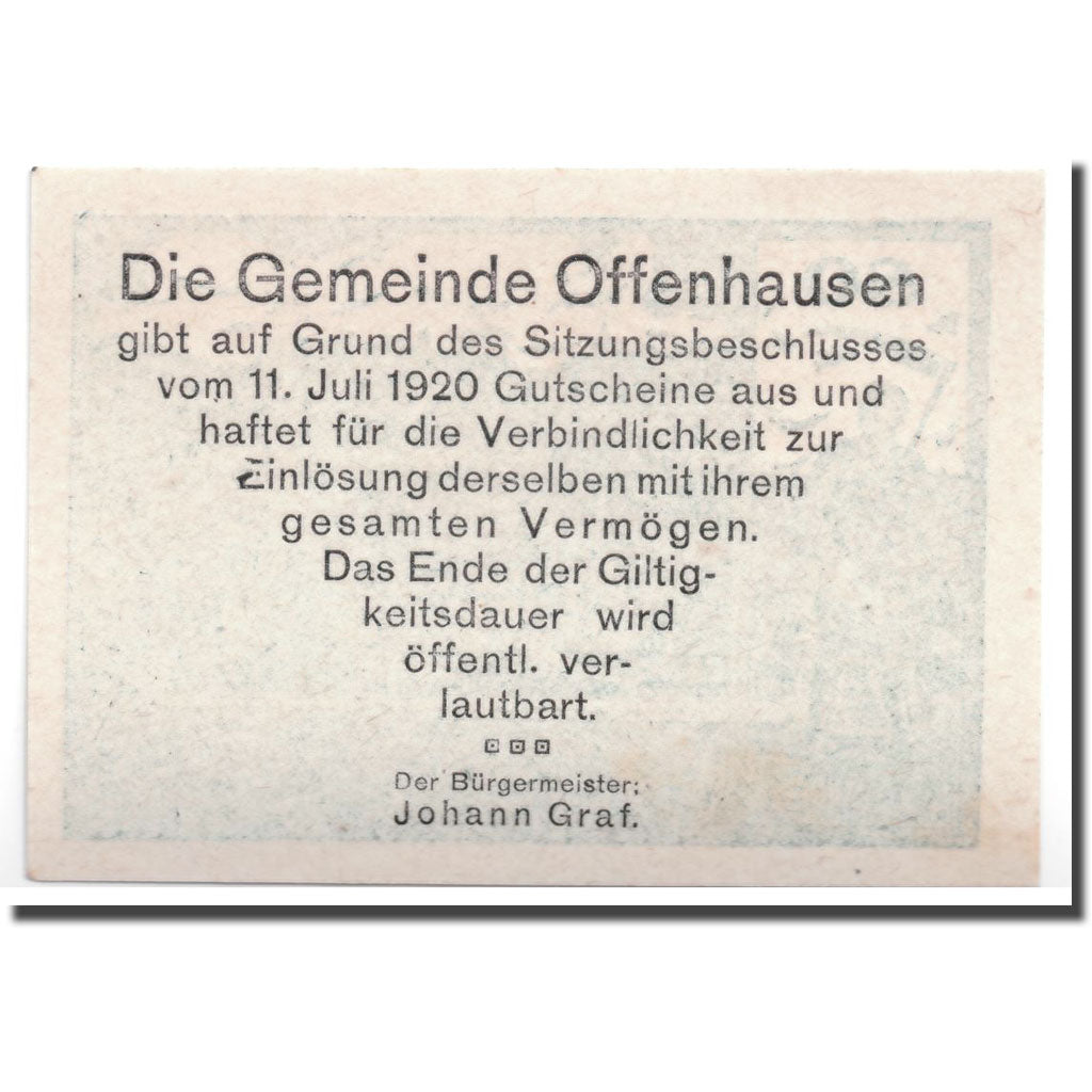 Geldschein, Österreich, Offenhausen, 80 Heller, château, 1920, 1920-07-11