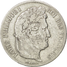 Francia, Louis-Philippe, 5 Francs, 1840, Bordeaux, MB, Argento, KM:749.7, Gad...