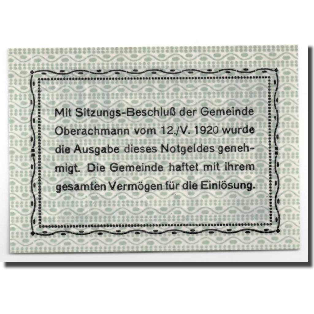 Banknote, Austria, Oberachmann, 10 Heller, Agriculture et Industrie, 1920