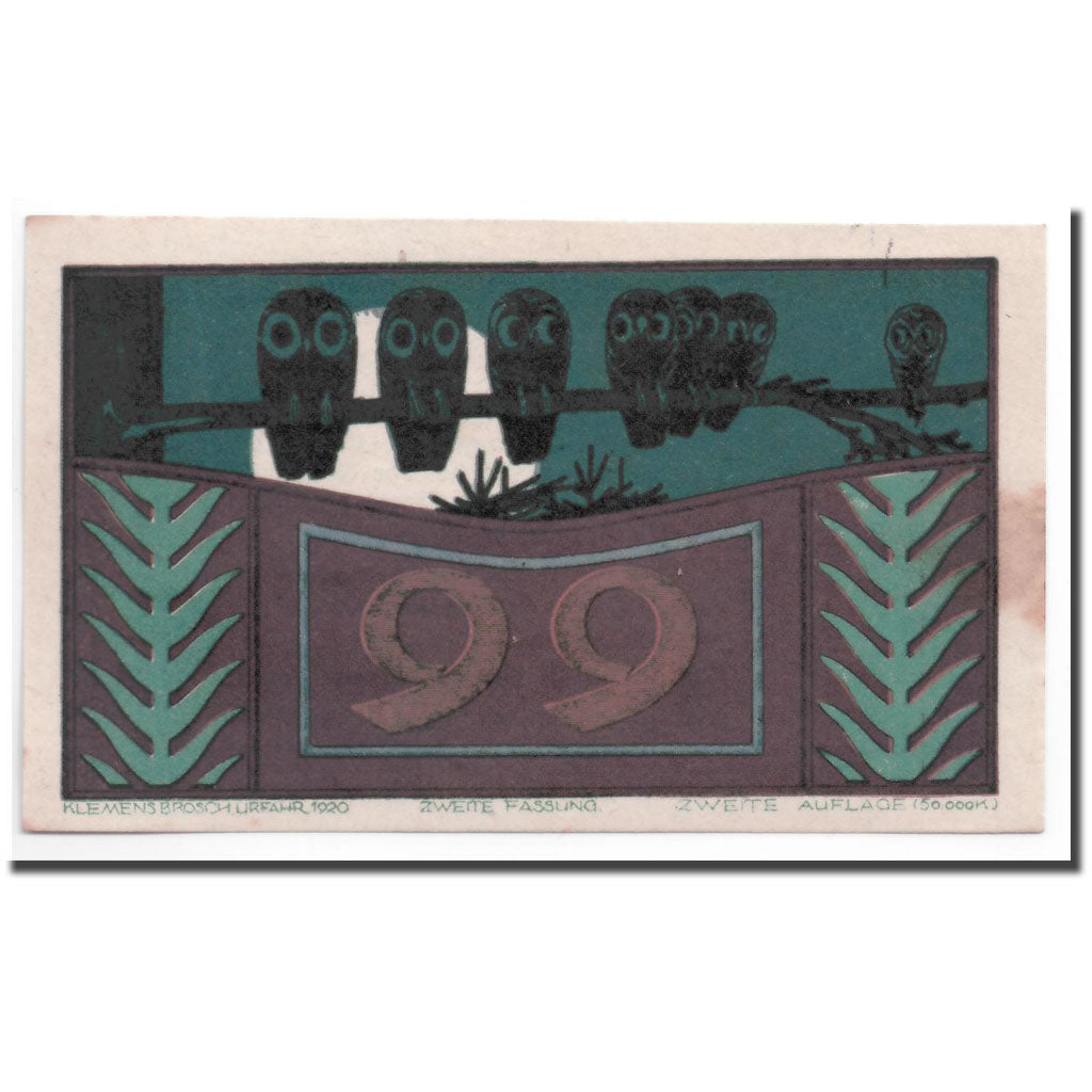 Banknote, Austria, Puchenau, 99 Heller, paysage 1, 1920, 1920-06-03, UNC(63)