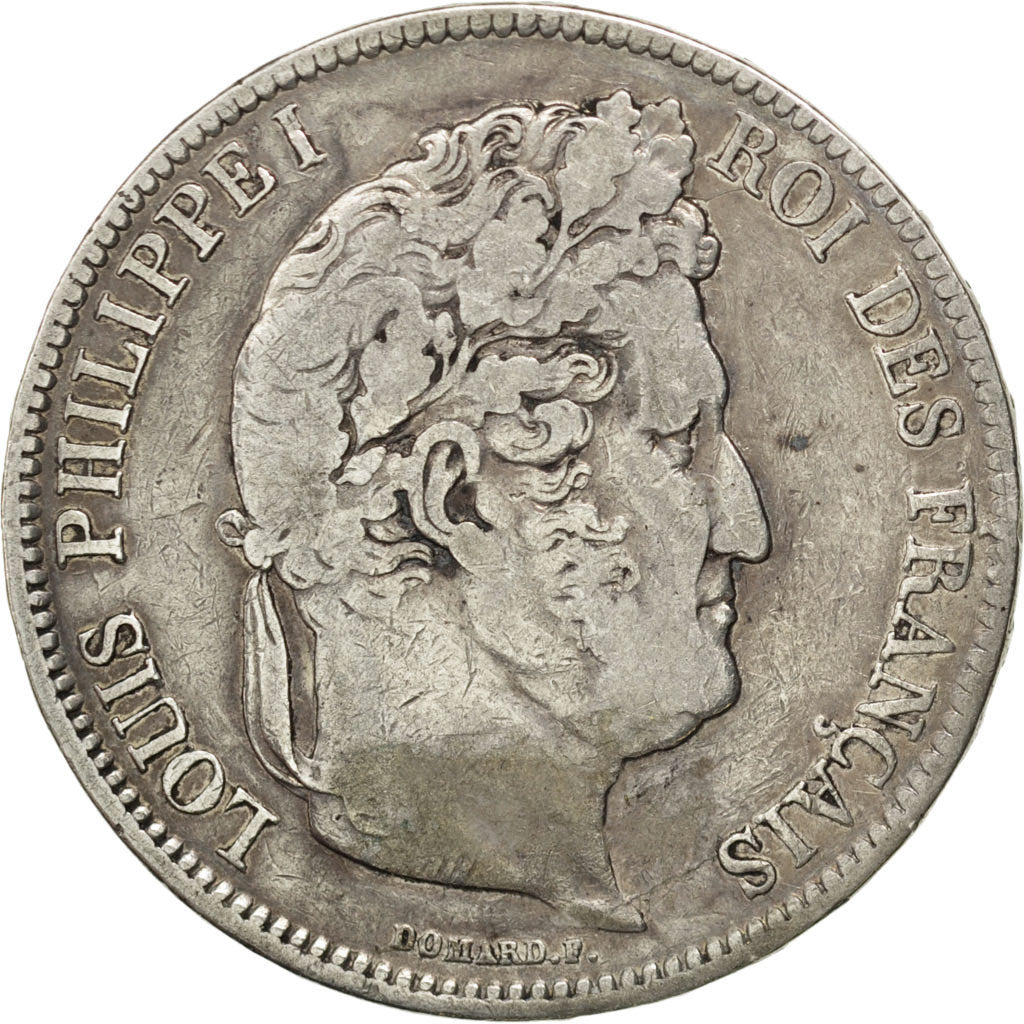 Louis-Philippe I, 5 Francs tête laurée, 1837 MA, Marseille, Gadoury 678