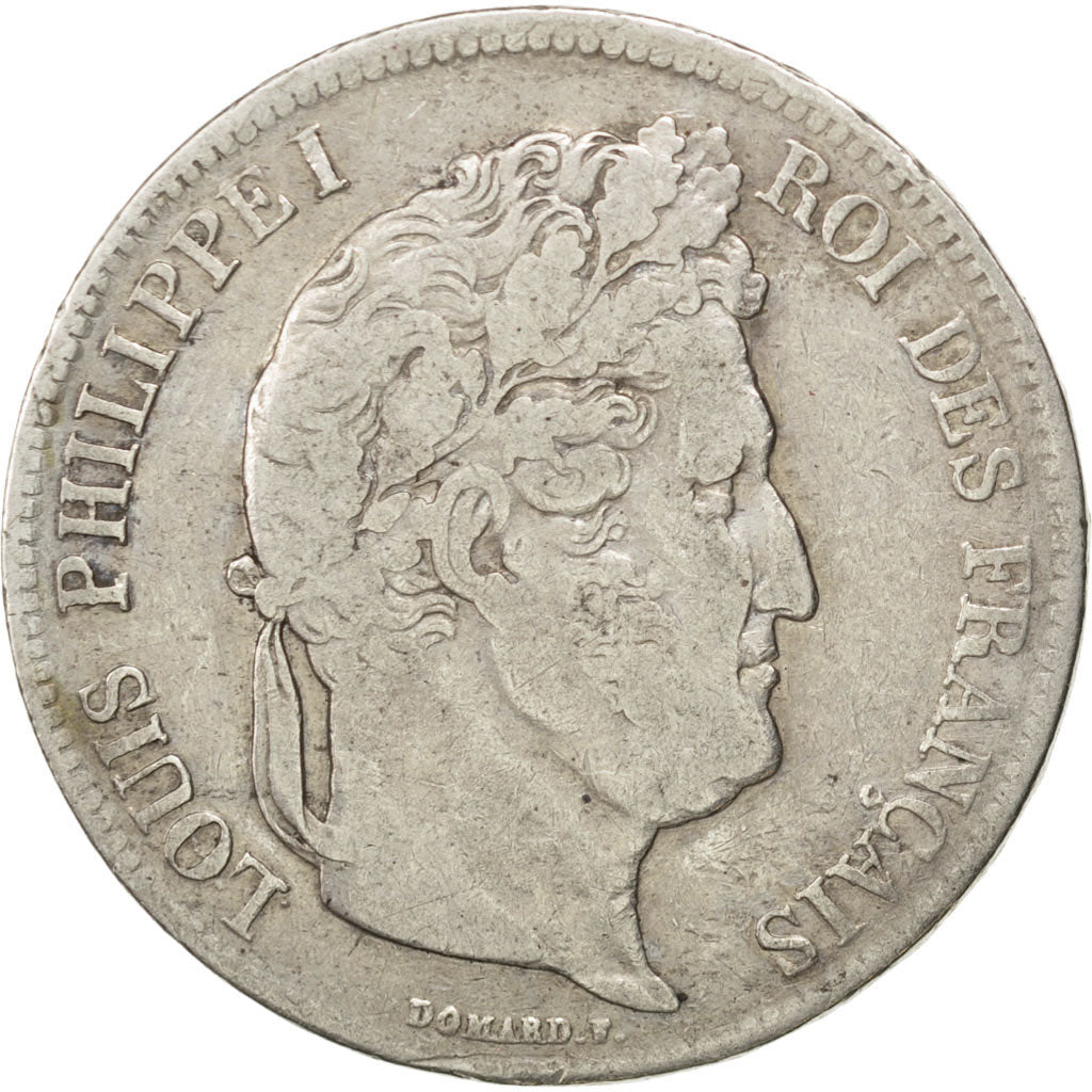 FRANCE, Louis-Philippe, 5 Francs, 1834, Perpignan, KM #749.11, VF(20-25),...