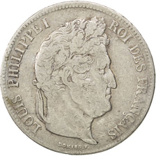 FRANCE, Louis-Philippe, 5 Francs, 1834, Perpignan, KM #749.11, VF(20-25),...