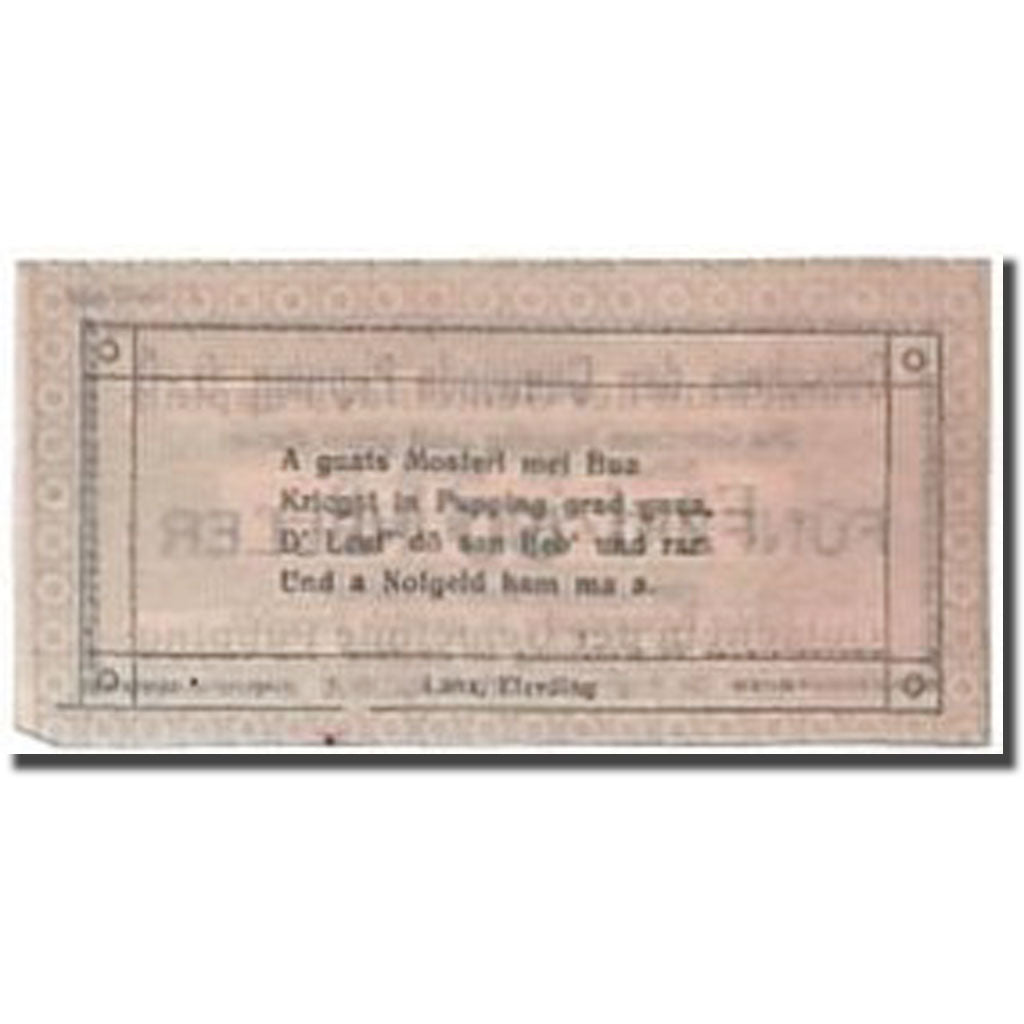 Geldschein, Österreich, Pupping, 50 Heller, graphique, UNZ-, Mehl:7921a