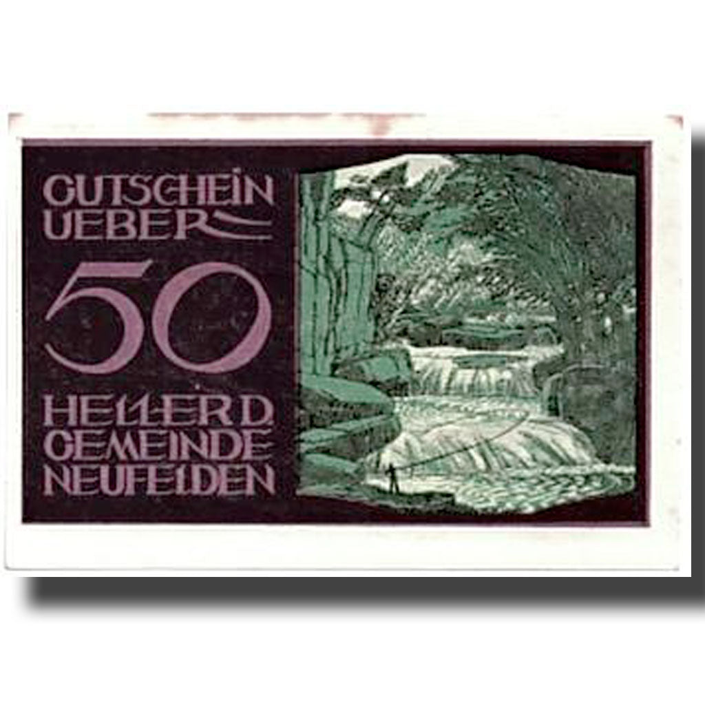Banknote, Austria, Neufelden, 50 Heller, paysage, UNC(63), Mehl:644a