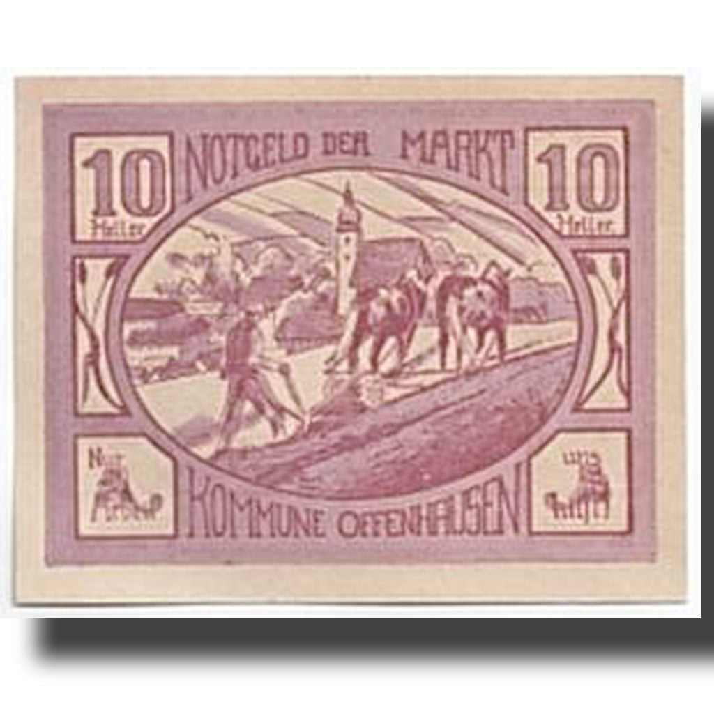 Banconote, Austria, Offenhausen, 10 Heller, Agriculture et Industrie, 1921