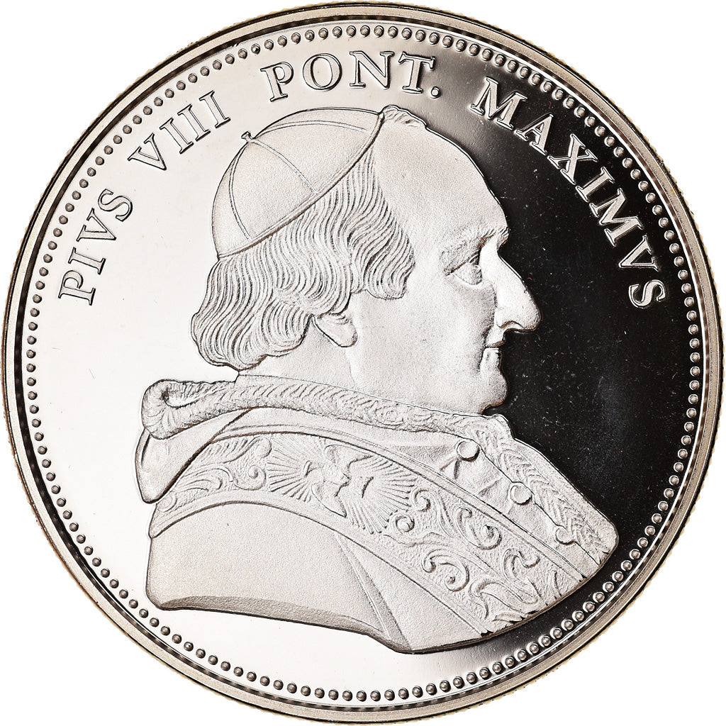 Vatican, Medal, Le Pape Pie VIII, MS(63), Copper-nickel