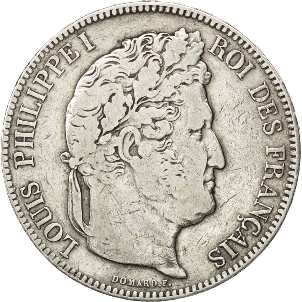 Louis-Philippe I, 5 Francs tête laurée, 1834 W, Lille, Gadoury 678