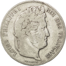 Monnaie, France, Louis-Philippe, 5 Francs, 1837, Lille, TB, Argent, KM:749.13