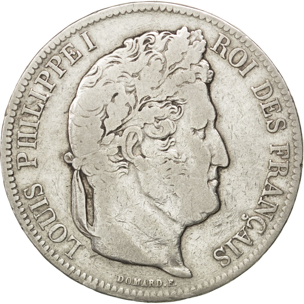 FRANCE, Louis-Philippe, 5 Francs, 1841, Lille, KM #749.13, VF(20-25), Silver,...