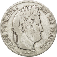 FRANCE, Louis-Philippe, 5 Francs, 1841, Lille, KM #749.13, VF(20-25), Silver,...
