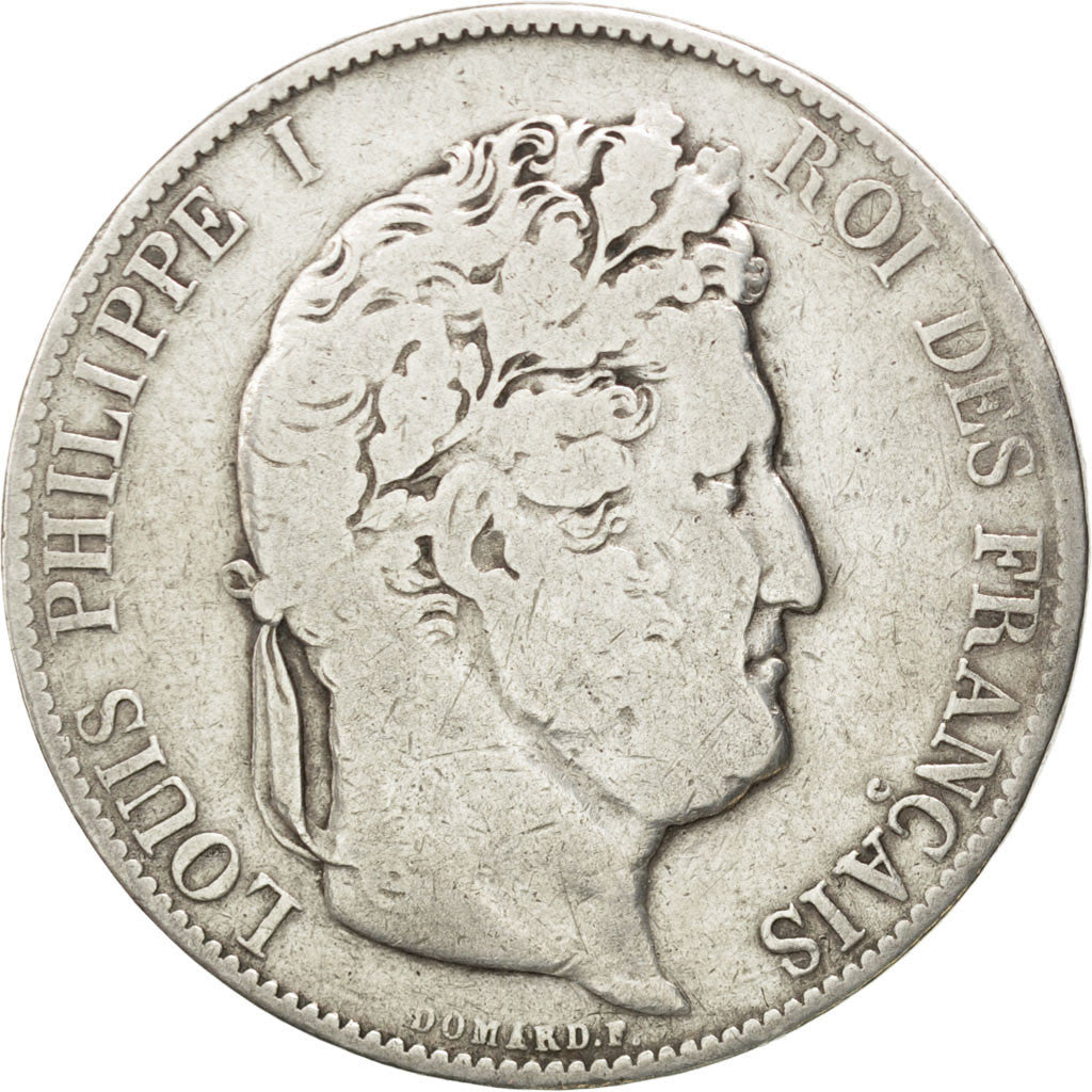 Monnaie, France, Louis-Philippe, 5 Francs, 1844, Lille, TB, Argent, KM:749.13