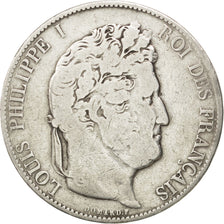 Monnaie, France, Louis-Philippe, 5 Francs, 1844, Lille, TB, Argent, KM:749.13