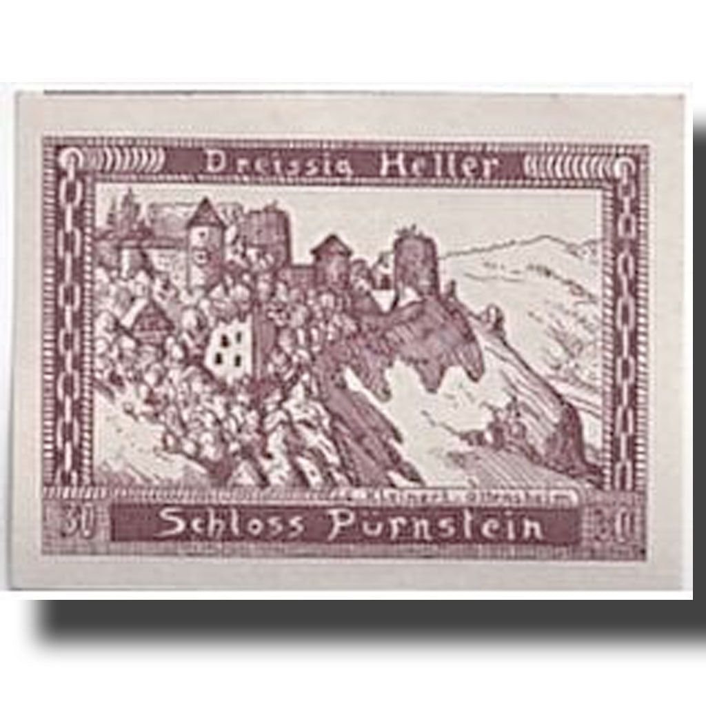 Banknote, Austria, Pürnstein, 30 Heller, paysage, 1920, 1920-05-16, UNC(63)