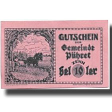 Banknote, Austria, Pühret, 10 Heller, Agriculture et Industrie, UNC(63)