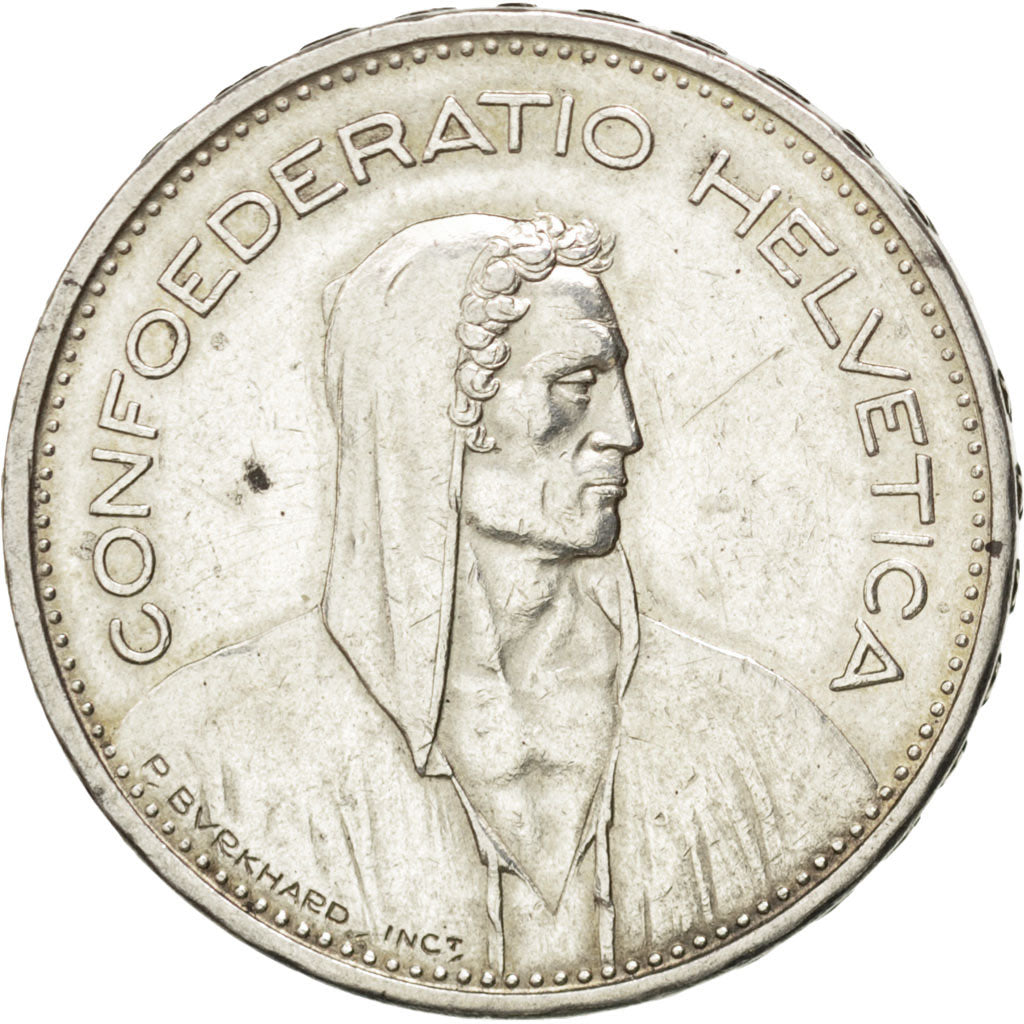 Suisse, Confédération helvétique, 5 Francs, 1940 B, Berne, KM 40