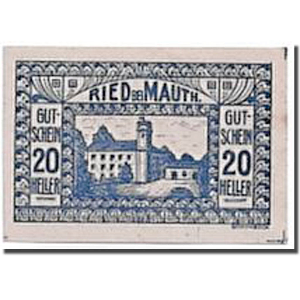 Banknote, Austria, Ried bei Mauth., 20 Heller, paysage, 1920, UNC(63), Mehl:833a