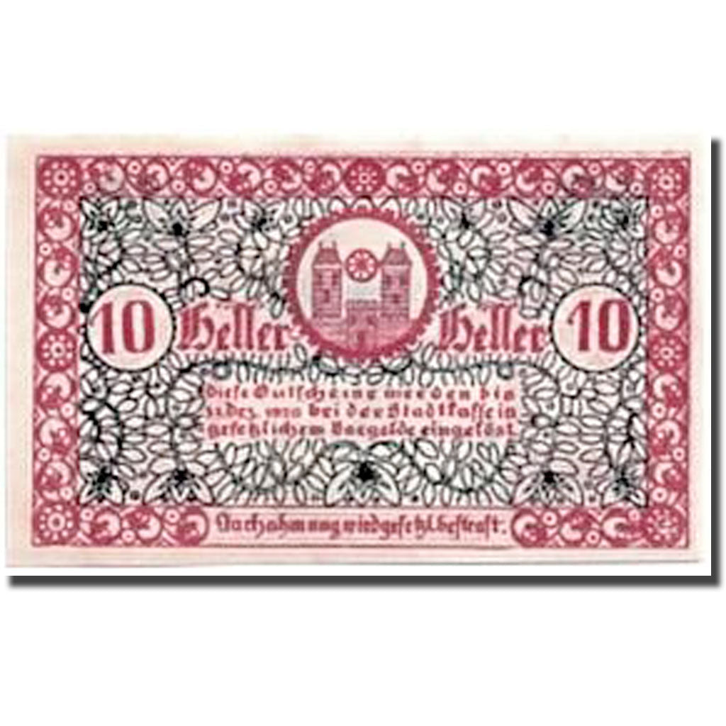Banknote, Austria, Radstadt, 10 Heller, château, 1920, 1920-04-01, UNC(63)