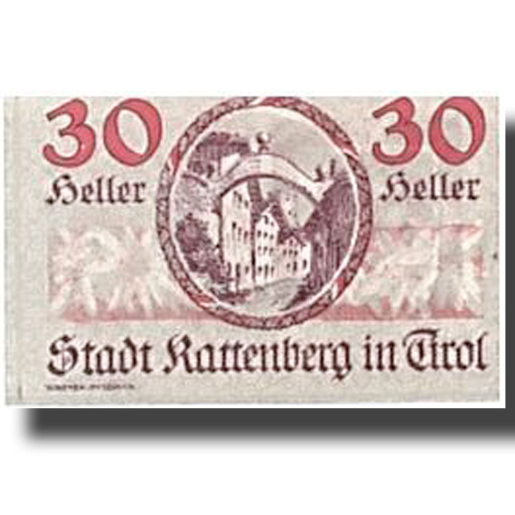 Banknote, Austria, Rattenberg Tirol Stadt, 30 Heller, Ecusson, UNC(63)