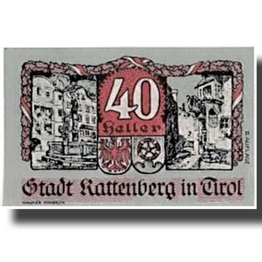 Banknote, Austria, Rattenberg Tirol Stadt, 40 Heller, paysage 1, UNC(63)
