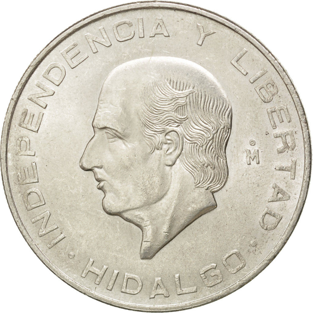 Moneta, Mexico, 10 Pesos, 1956, Mexico City, AU(55-58), Srebro, KM:474