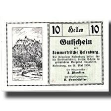 Banknote, Austria, Rosenburg, 10 Heller, paysage, 1920, 1920-05-24, UNC(63)