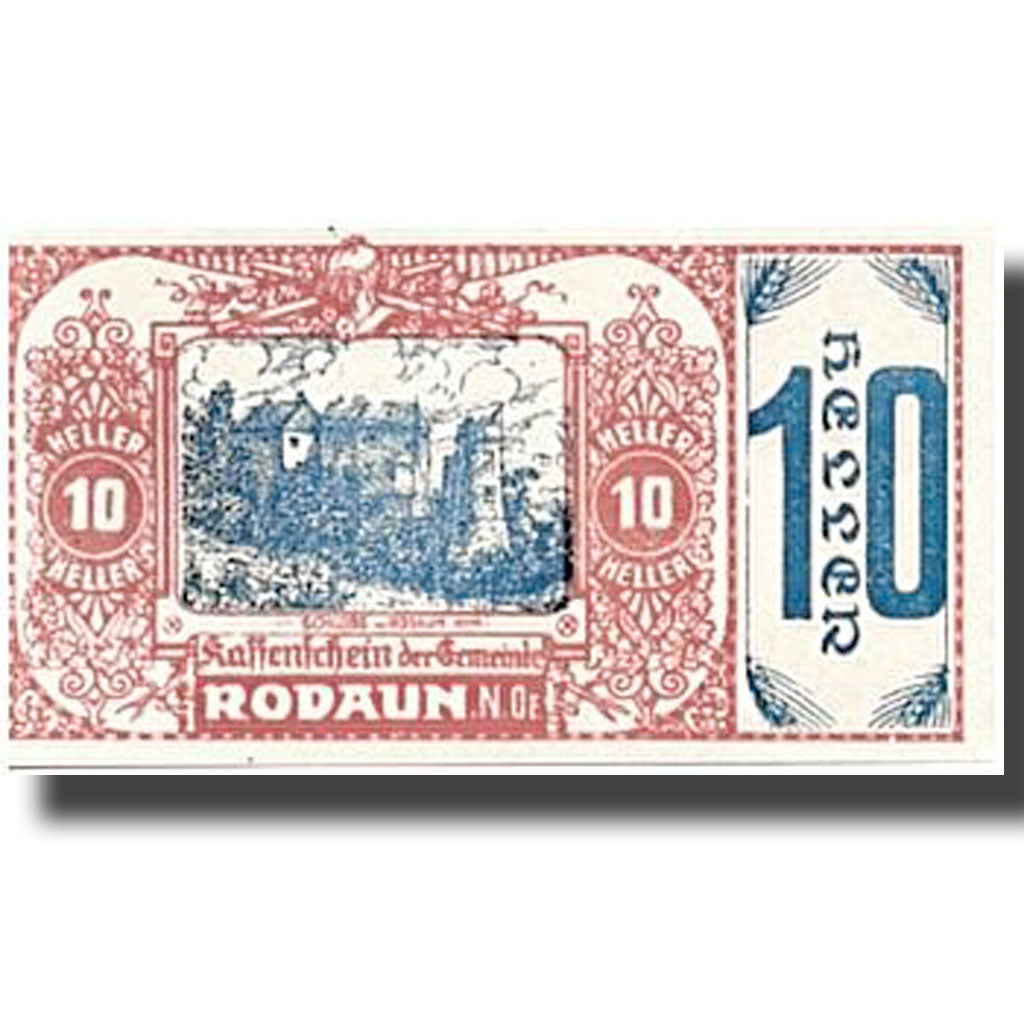 Banknote, Austria, Rodaun, 10 Heller, paysage, UNC(63), Mehl:840 IIa