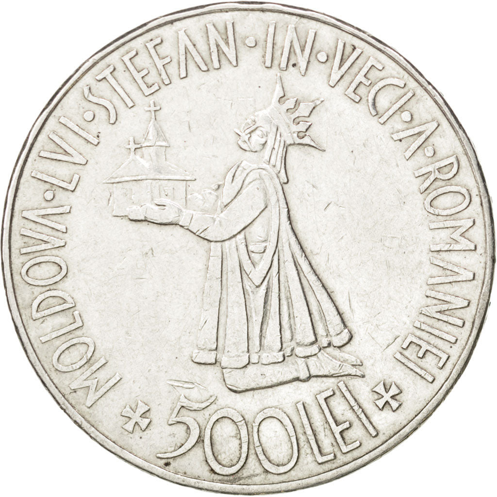 Romania, Mihai I, 500 Lei, 1941, BB, Argento, KM:60