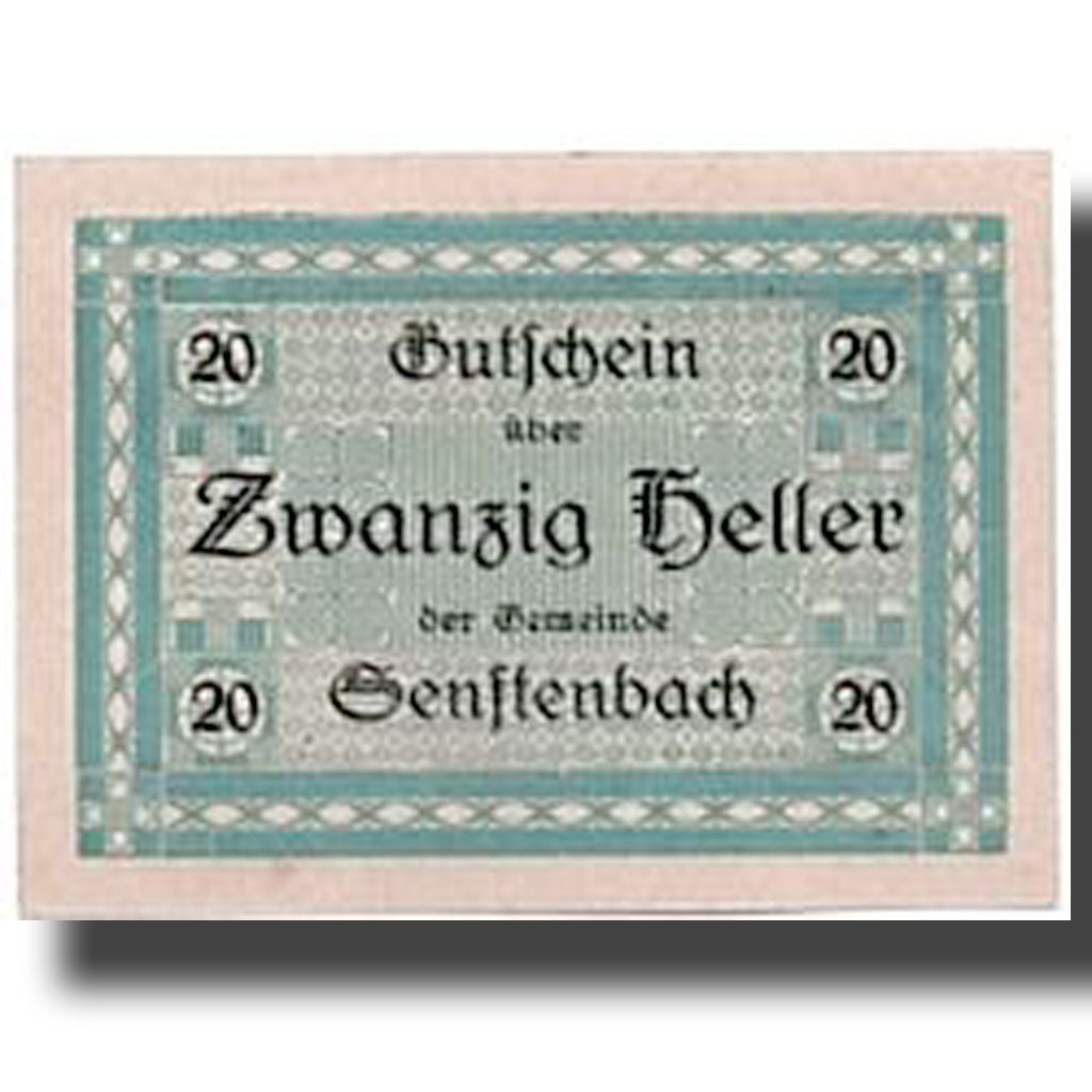 Geldschein, Österreich, Senftenbach, 20 Heller, graphique, 1920, 1920-05-28