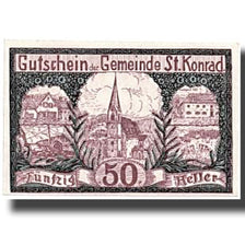 Banknote, Austria, ST KONRAD, 50 Heller, paysage, 1920, 1920-07-01, UNC(63)